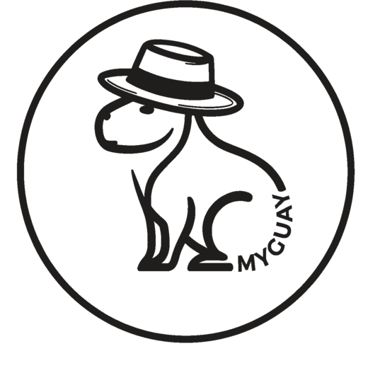 My Guay — a capybara wearing a gaucho hat, inside a circular seal